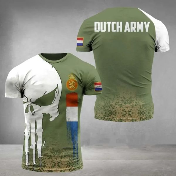 T-shirt Camo Commando pour Homme, Haut à Manches Courtes, Nouvelle Armée Vétéran Imprimé en 3D, Soldat Français, 6XL, Été 2024 – Image 5