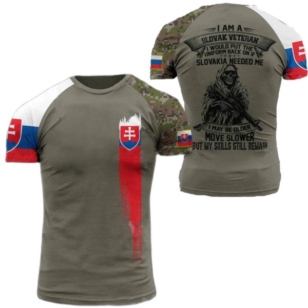 T-shirt imprimé à col rond pour hommes, pull de l'armée slovaque, t-shirts pour 184., vêtements pour hommes, sensation de soldat