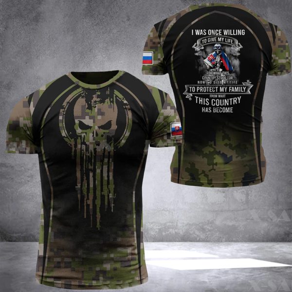 T-shirt imprimé à col rond pour hommes, pull de l'armée slovaque, t-shirts pour 184., vêtements pour hommes, sensation de soldat – Image 3