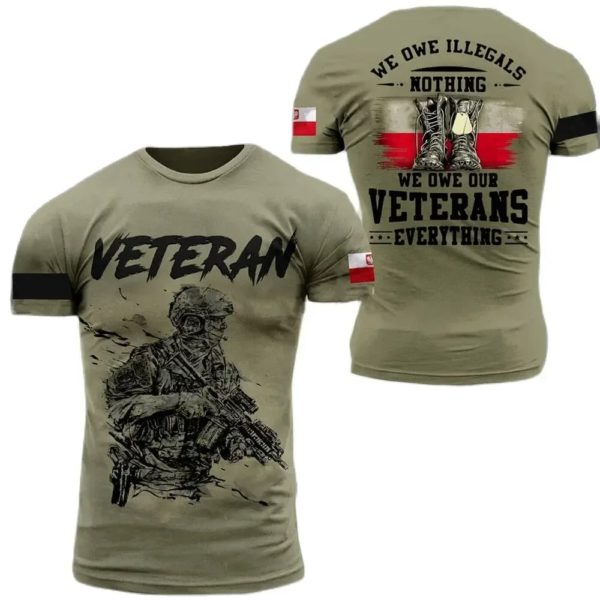 Blazer ample à séchage rapide imprimé 3D pour hommes, T-shirt à col rond, manches courtes, drapeau polonais, armée de soldats CamSolomon, confortable, nouveau, 2024 – Image 6