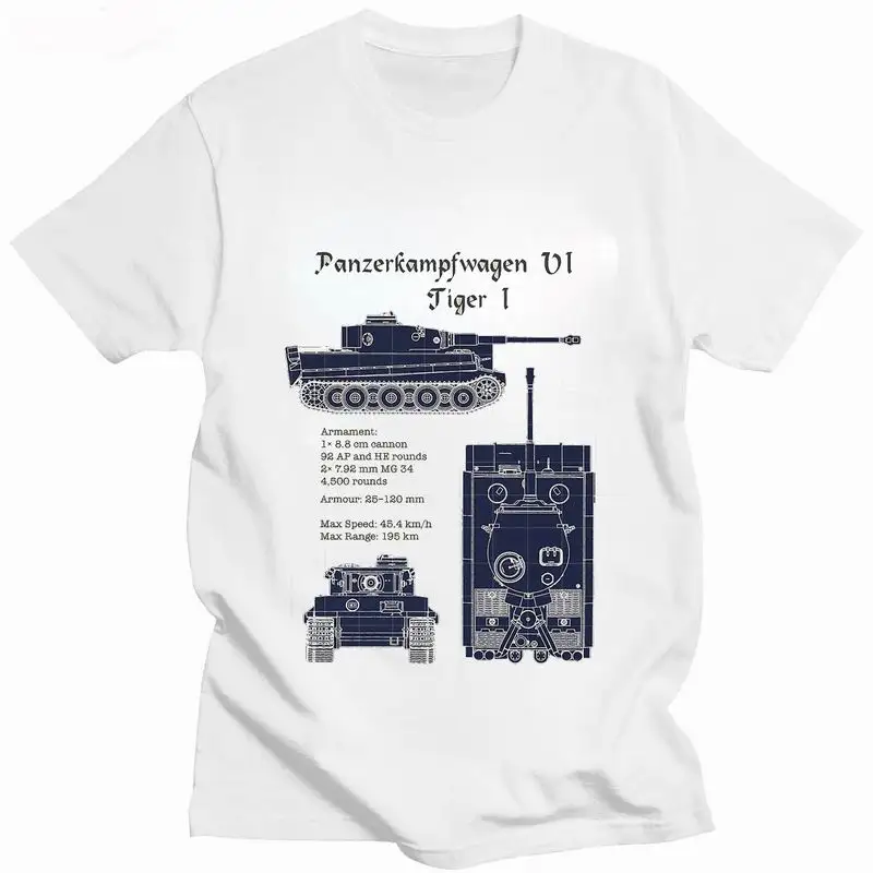 T-shirt col rond homme, streetwear, classique, armée allemande, croix de fer, vintage, unisexe, été