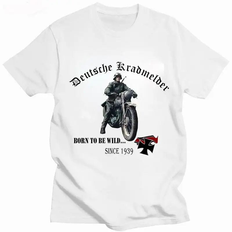 T-shirt col rond homme, streetwear, classique, armée allemande, croix de fer, vintage, unisexe, été
