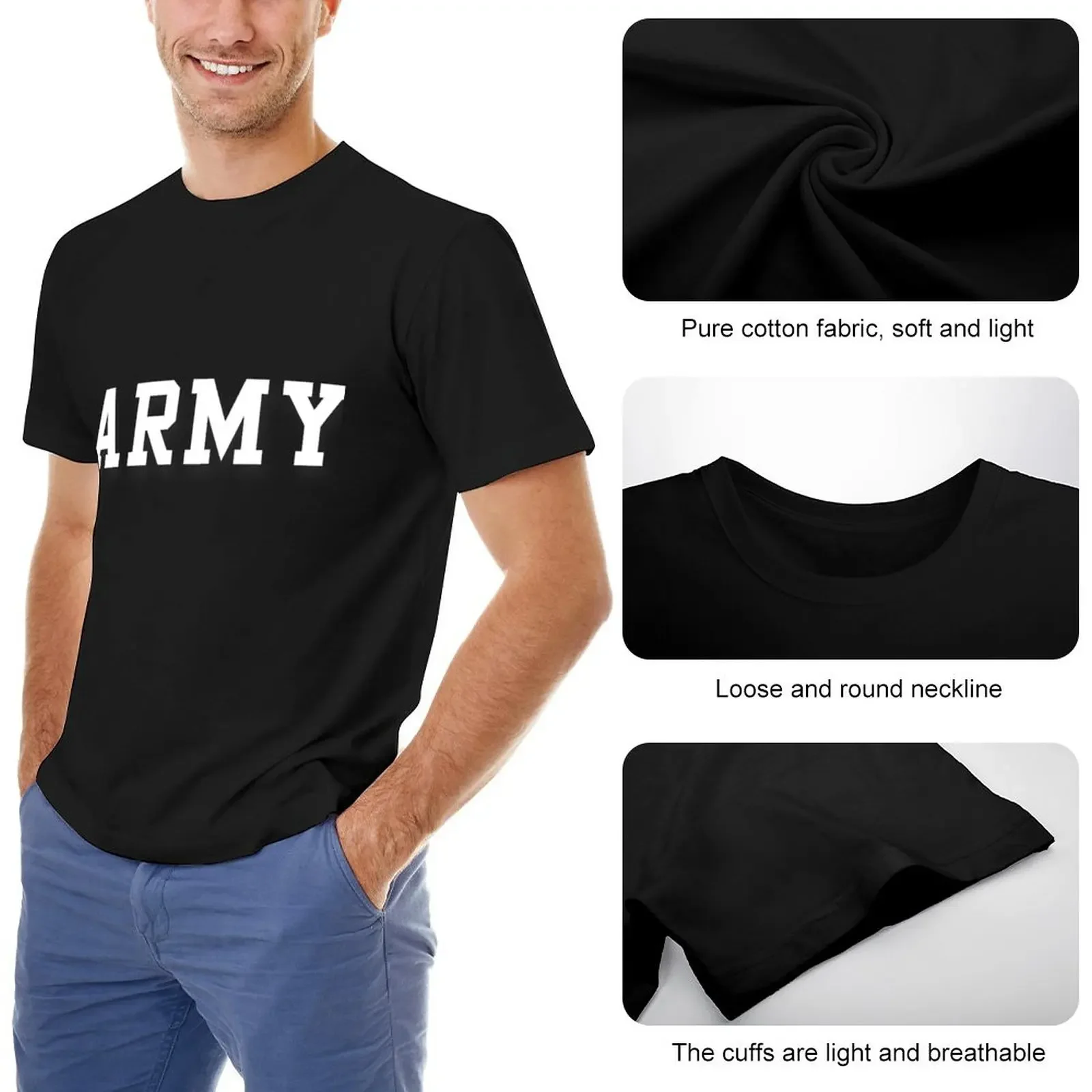 ARMY-T-shirt graphique Cal Robertson ontariDay pour hommes, t-shirts Hiphelicopter, vêtements amusants
