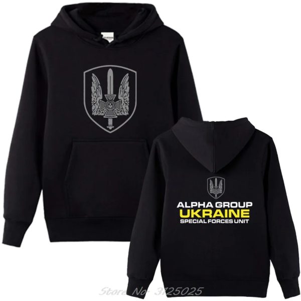Spetsnaz-Sweat à capuche surdimensionné des forces spéciales ukrainiennes, sweat-shirt militaire du groupe Alpha, pull en coton, veste à capuche, mode, nouveau – Image 2