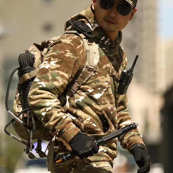 Mege DulSmile-Sweat à capuche militaire pour homme, vêtements de chasse en plein air, veste optique chaude, pull multicam, camsalomon, hiver – Image 4
