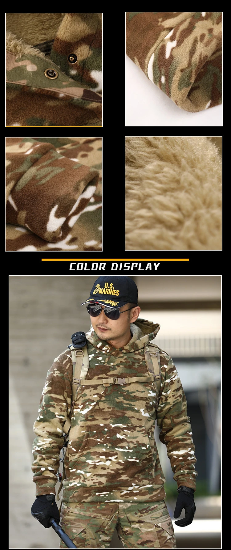 Mege DulSmile-Sweat à capuche militaire pour homme, vêtements de chasse en plein air, veste optique chaude, pull multicam, camsalomon, hiver