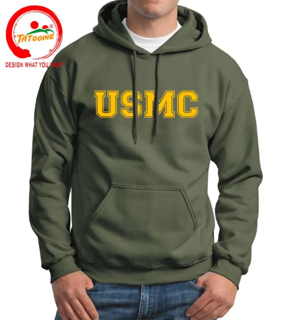 USMC-Sweat à capuche vert militaire, pulls à capuche, pulls de l'armée américaine, sweat à capuche marin, PVD athlétique, sourire – Image 5