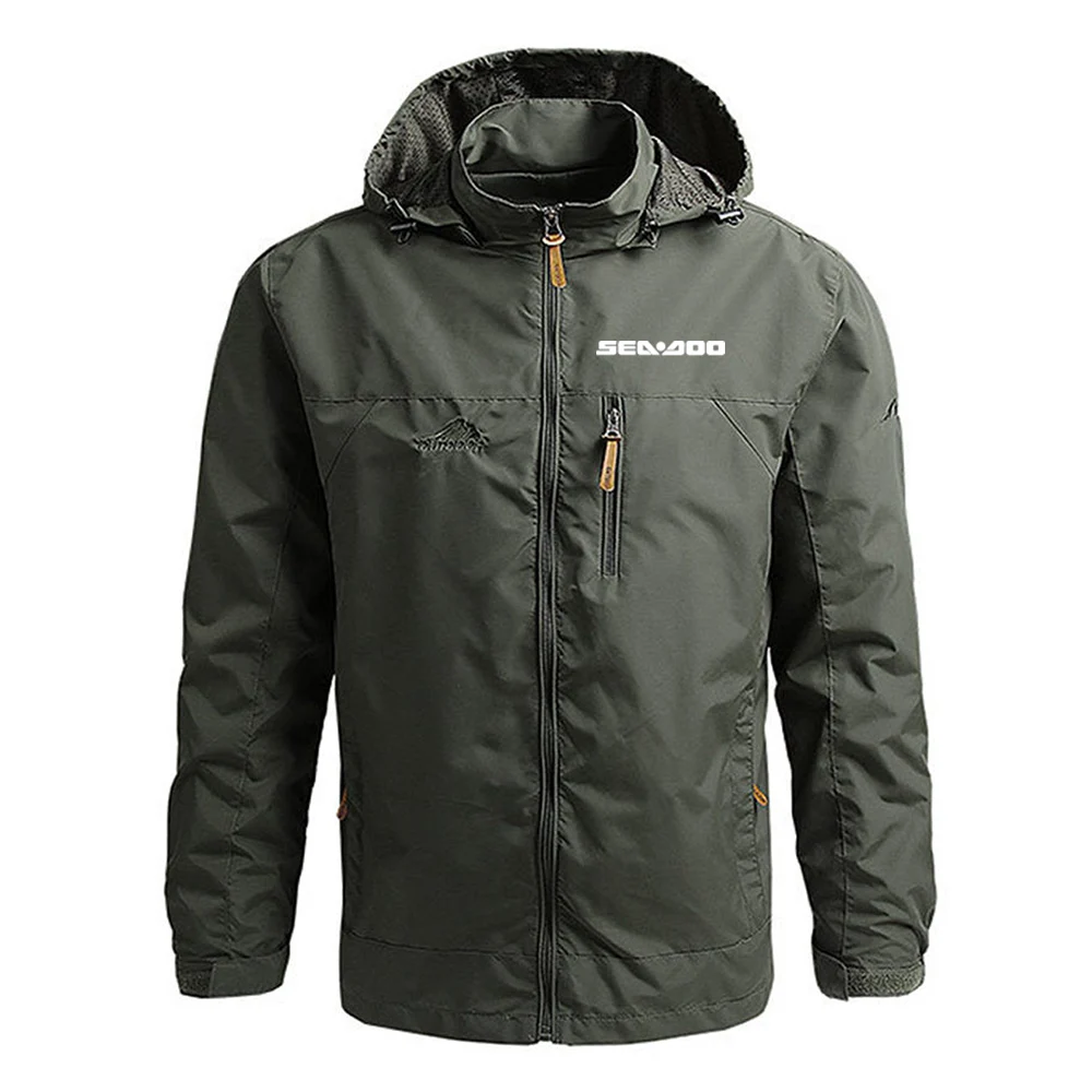Sea Doo Seadoo-Veste de dehors Imperméable pour Homme, Coupe-Vent, Respirant, à Capuche, Décontracté, Harajuku, Militaire, Nouvelle Collection