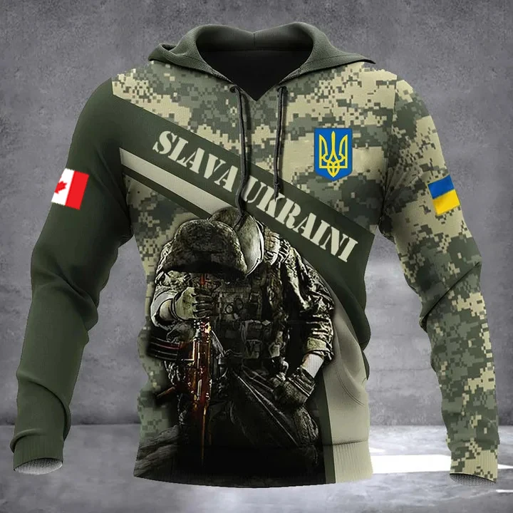 Sweats à capuche College camouflage 3D pour hommes et femmes, pull militaire décontracté, sweat à capuche, vêtements, 21e emblème national, Canada Feel, nouveau Sweats à capuche College camouflage 3D pour hommes et femmes, pull militaire décontracté, sweat à capuche, vêtements, 21e emblème national, Canada Feel, nouveau
