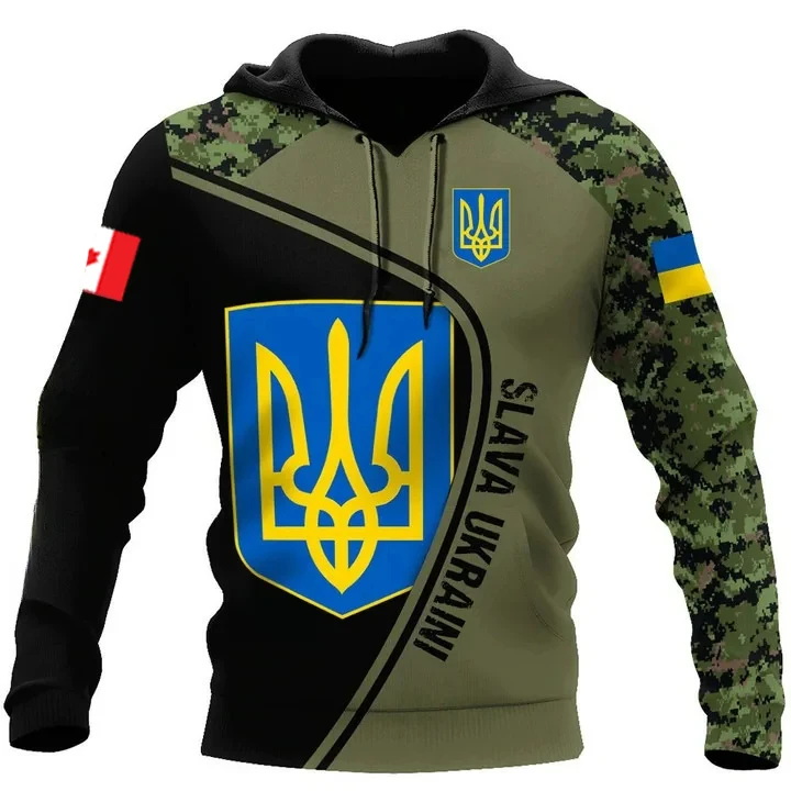 Sweats à capuche College camouflage 3D pour hommes et femmes, pull militaire décontracté, sweat à capuche, vêtements, 21e emblème national, Canada Feel, nouveau Sweats à capuche College camouflage 3D pour hommes et femmes, pull militaire décontracté, sweat à capuche, vêtements, 21e emblème national, Canada Feel, nouveau