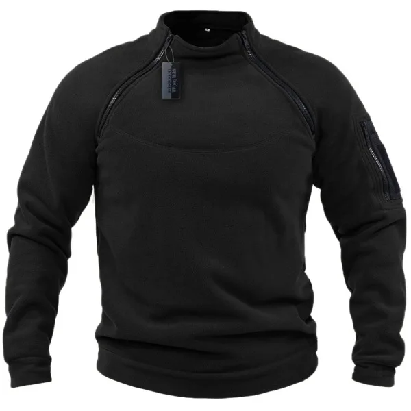DETTRU-Pull pour Homme Solide, Vêtement d'Extérieur Chaud et Respirant, Streetwear, PVD