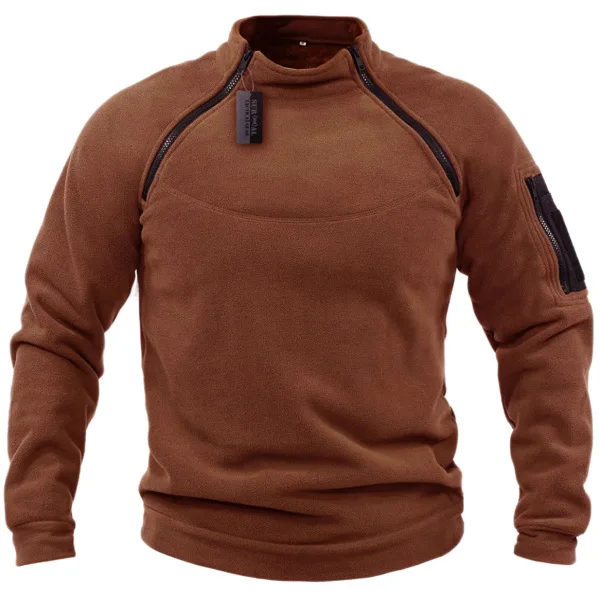 DETTRU-Pull pour Homme Solide, Vêtement d'Extérieur Chaud et Respirant, Streetwear, PVD