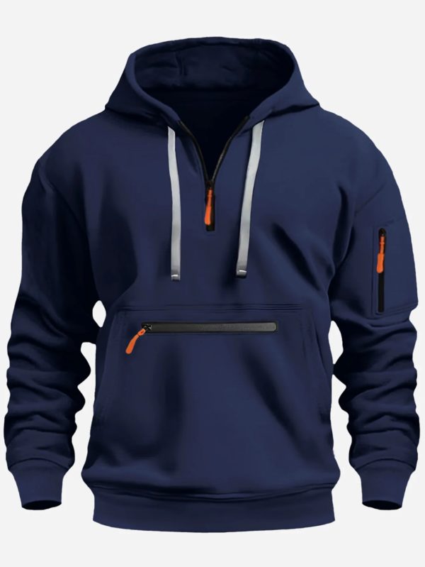 Sweat-shirt militaire Smile pour hommes, Streetwear d'hiver, Fermeture éclair, Pull, Mode, Solide, Document, adt Lamb Optics, Veste, Vêtements pour hommes – Image 5