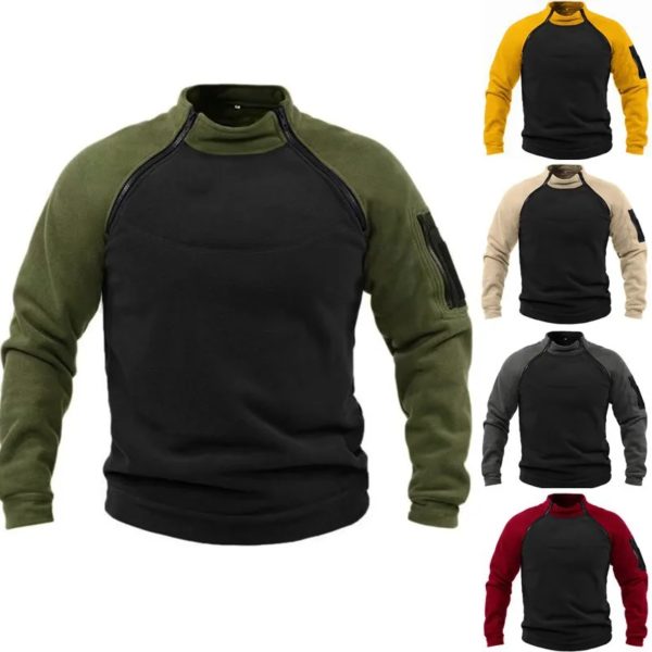 Sweat à capuche militaire vert armée pour homme, sweat à capuche camouflage, sweat à capuche épais, Hip Hop Streetwear, PVD, taille américaine, automne, 2024 – Image 5