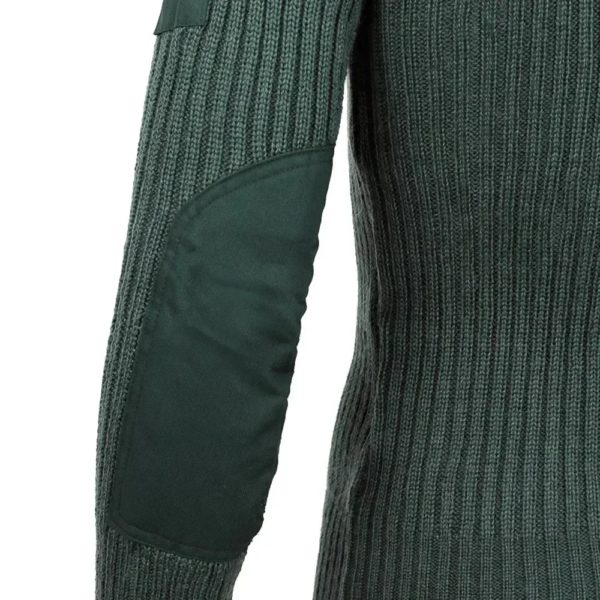 Dulsweater-Maillot militaire pour homme, pull de l'armée britannique, patch en laine, tricots à col rond, vert vintage, froid, hiver – Image 5