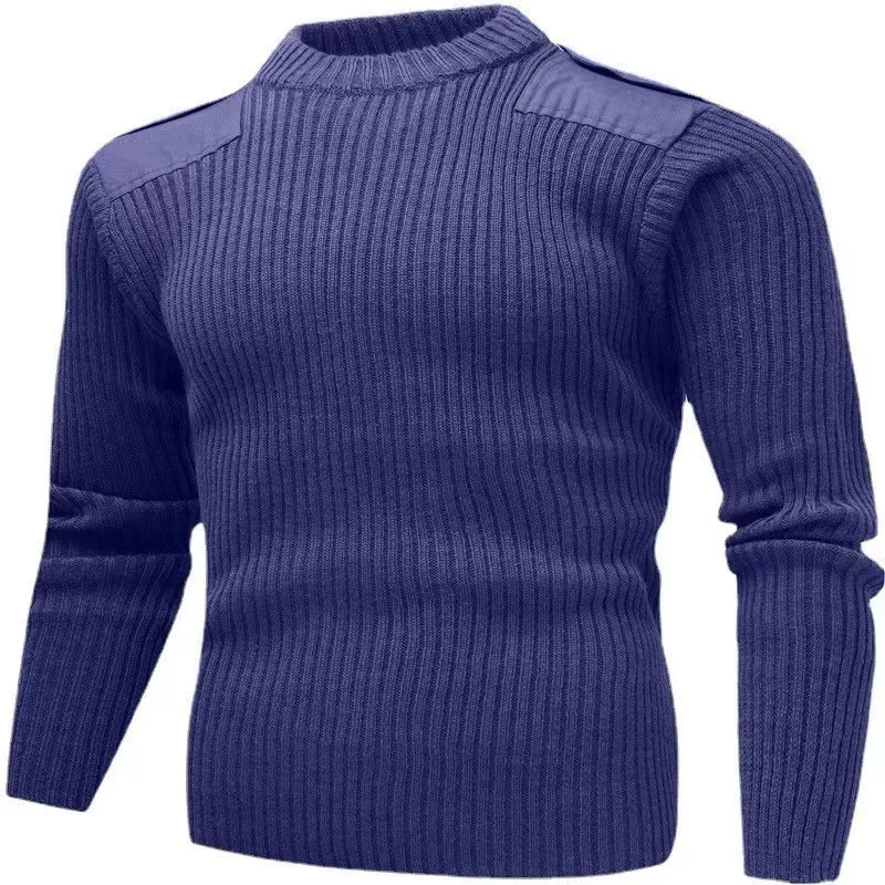 Round neckline Blue
