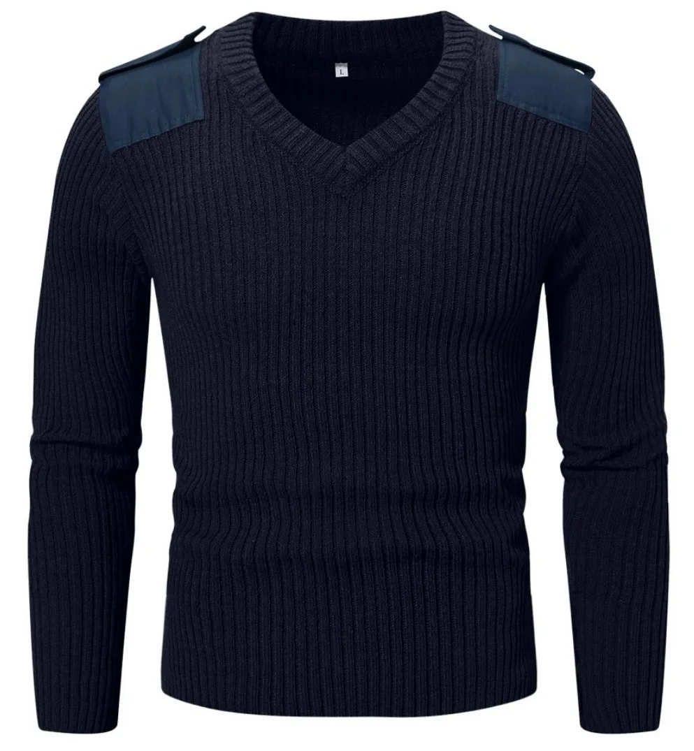 V-neck navy blue
