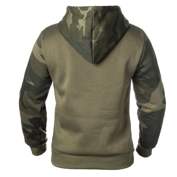 Sweat à capuche camouflage vert armée pour hommes, sweats à capuche camouflage, vêtements punk, mode militaire, streetwear hip hop, haut de marque, PVD – Image 4