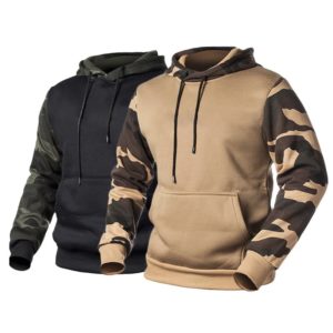 Sweat à capuche camouflage vert armée pour hommes, sweats à capuche camouflage, vêtements punk, mode militaire, streetwear hip hop, haut de marque, PVD