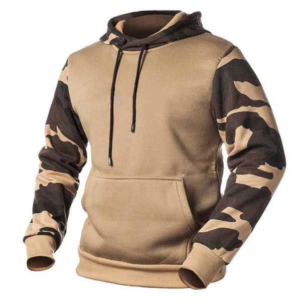 Sweat à capuche camouflage vert armée pour hommes, sweats à capuche camouflage, vêtements punk, mode militaire, streetwear hip hop, haut de marque, PVD – Image 2