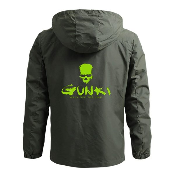 Veste à capuche imprimée Gunki pour hommes, coupe-vent décontracté, manteau de camping militaire imperméable, fermeture éclair, mode printemps et automne, 2024 – Image 5