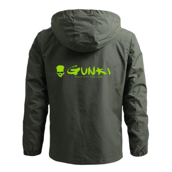 Veste à capuche imprimée Gunki pour hommes, coupe-vent décontracté, manteau de camping militaire imperméable, fermeture éclair, mode printemps et automne, 2024 – Image 6
