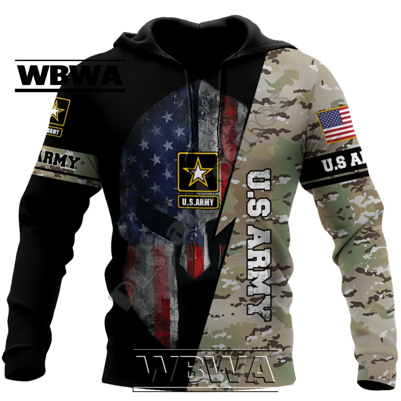 WBWA-Pull camouflage de soldat imbibé de l'armée militaire vétéran pour hommes et femmes, survêtement à la mode, sweats à capuche décontractés, impression 3D, automne, nouveau, 2023 WBWA-Pull camouflage de soldat imbibé de l'armée militaire vétéran pour hommes et femmes, survêtement à la mode, sweats à capuche décontractés, impression 3D, automne, nouveau, 2023