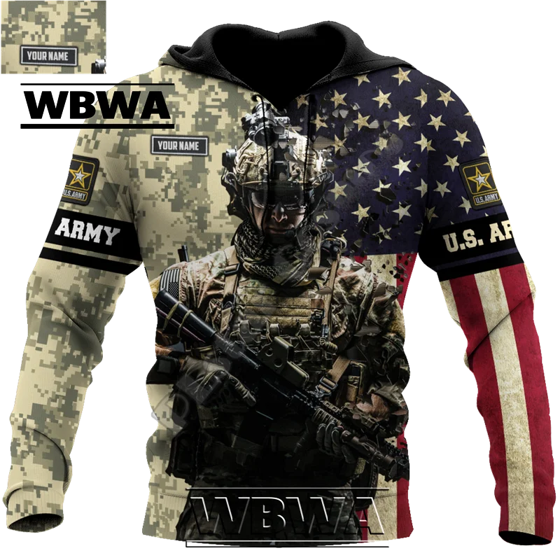 WBWA-Pull camouflage de soldat imbibé de l'armée militaire vétéran pour hommes et femmes, survêtement à la mode, sweats à capuche décontractés, impression 3D, automne, nouveau, 2023 WBWA-Pull camouflage de soldat imbibé de l'armée militaire vétéran pour hommes et femmes, survêtement à la mode, sweats à capuche décontractés, impression 3D, automne, nouveau, 2023