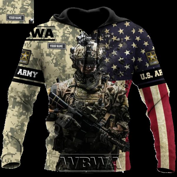 WBWA-Pull camouflage de soldat imbibé de l'armée militaire vétéran pour hommes et femmes, survêtement à la mode, sweats à capuche décontractés, impression 3D, automne, nouveau, 2023 – Image 5
