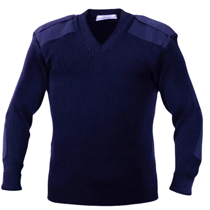 Pulls en laine à manches longues de style européen pour hommes, pulls vintage, col rond, vert armée, chaud, américains, mâle, hiver