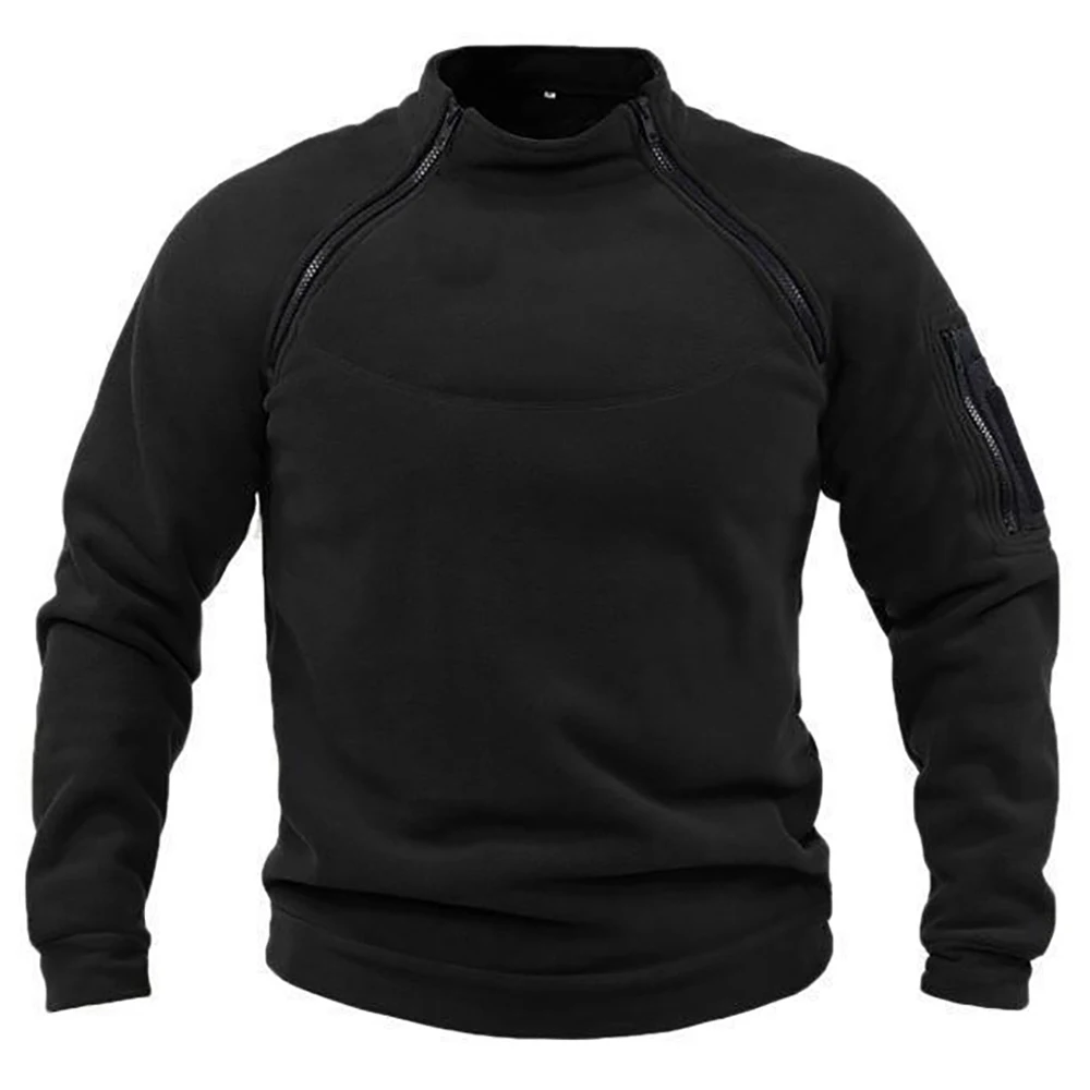 Polar Smile Hoodies pour hommes, vestes d'extérieur, coupe-vent, chaud, fermetures à glissière latérales, pull thermique, manteau de randonnée, pull militaire, haut Polar Smile Hoodies pour hommes, vestes d'extérieur, coupe-vent, chaud, fermetures à glissière latérales, pull thermique, manteau de randonnée, pull militaire, haut