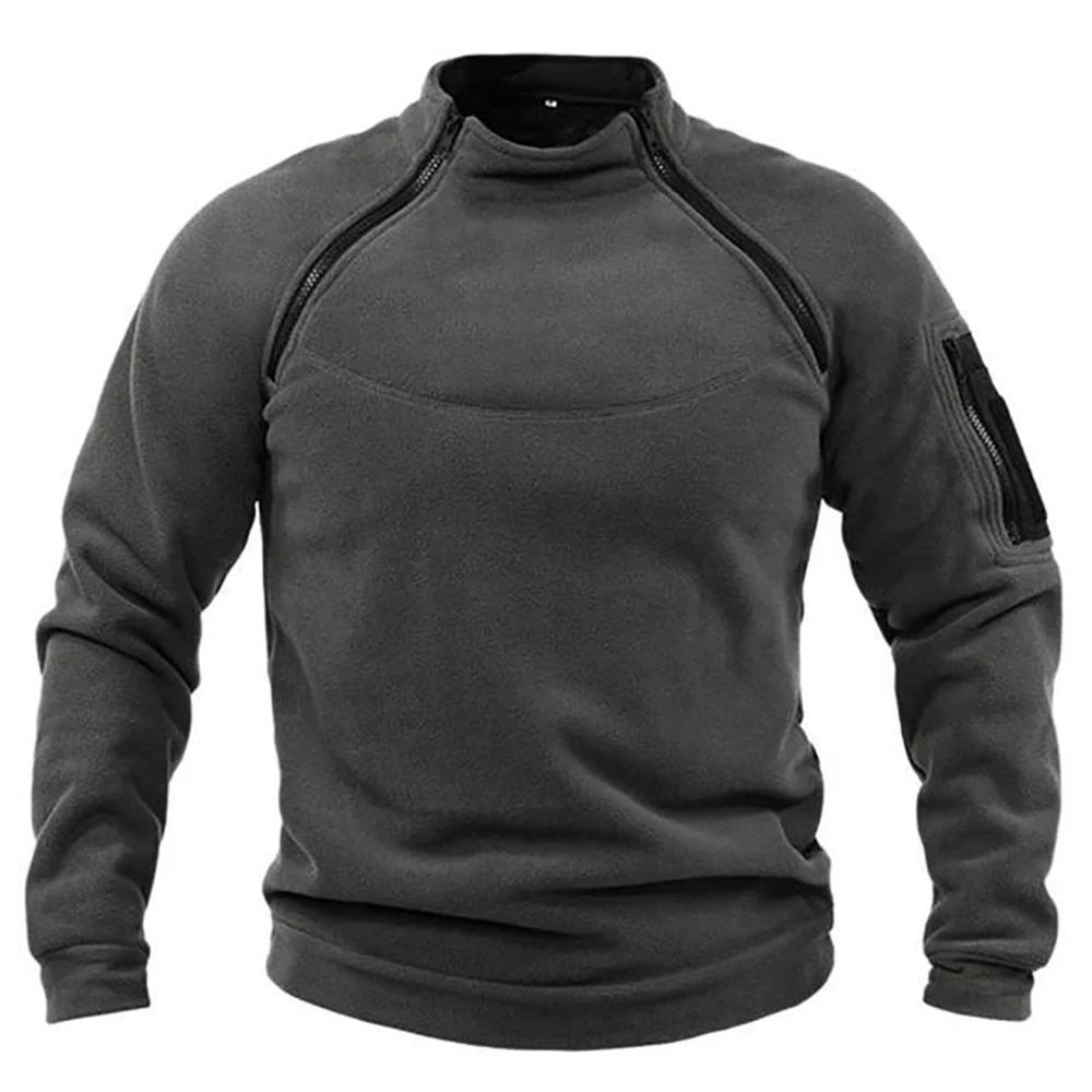 Polar Smile Hoodies pour hommes, vestes d'extérieur, coupe-vent, chaud, fermetures à glissière latérales, pull thermique, manteau de randonnée, pull militaire, haut Polar Smile Hoodies pour hommes, vestes d'extérieur, coupe-vent, chaud, fermetures à glissière latérales, pull thermique, manteau de randonnée, pull militaire, haut
