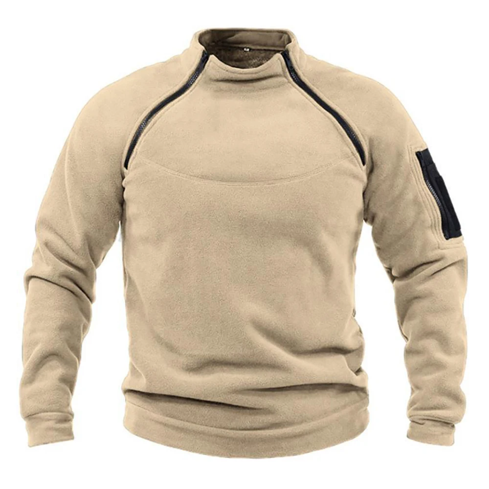 Polar Smile Hoodies pour hommes, vestes d'extérieur, coupe-vent, chaud, fermetures à glissière latérales, pull thermique, manteau de randonnée, pull militaire, haut Polar Smile Hoodies pour hommes, vestes d'extérieur, coupe-vent, chaud, fermetures à glissière latérales, pull thermique, manteau de randonnée, pull militaire, haut