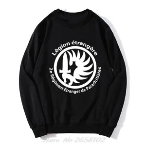 Sweat à capuche de l'armée de guerre des forces spéciales de la légion étrangère française pour hommes, sweat-shirt à col rond unisexe, pull Harajuku Streetwear, nouveau