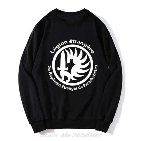 Sweat à capuche de l'armée de guerre des forces spéciales de la légion étrangère française pour hommes, sweat-shirt à col rond unisexe, pull Harajuku Streetwear, nouveau
