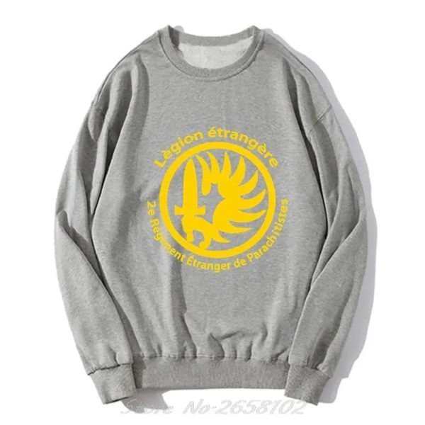 Sweat à capuche de l'armée de guerre des forces spéciales de la légion étrangère française pour hommes, sweat-shirt à col rond unisexe, pull Harajuku Streetwear, nouveau – Image 4