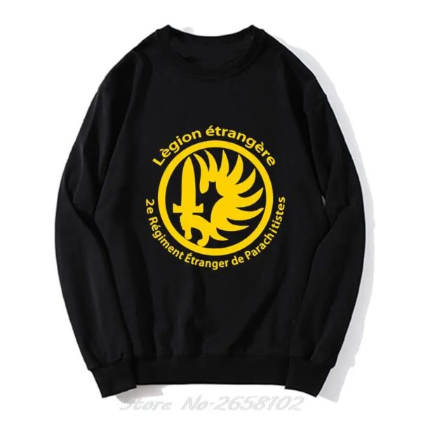Sweat à capuche de l'armée de guerre des forces spéciales de la légion étrangère française pour hommes, sweat-shirt à col rond unisexe, pull Harajuku Streetwear, nouveau – Image 2