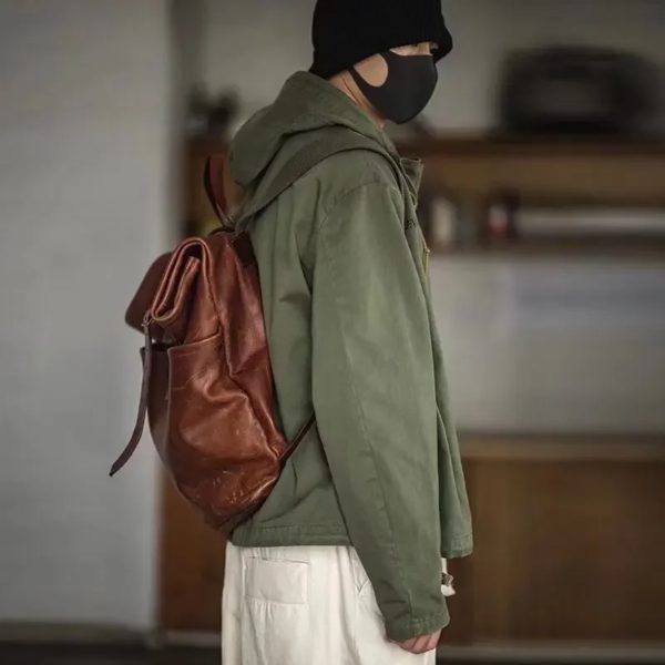Sweat à capuche de style militaire pour hommes, sweat-shirt vintage, veste verte, coupe adt, vêtements de travail, mauvais temps, sweats à capuche décontractés, PVD, automne – Image 3