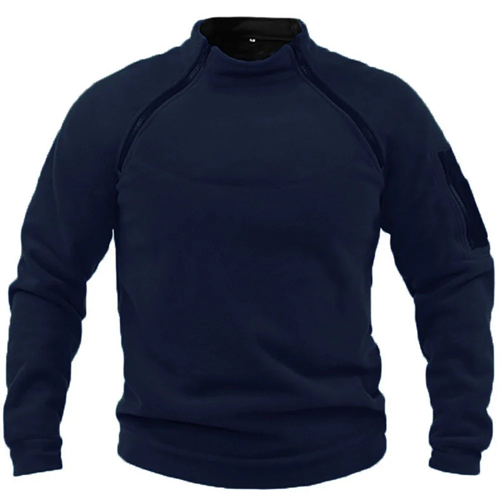 Sweat-shirt militaire d'hiver pour hommes, pull à fermeture éclair Smile, veste d'optique d'Agneau, document solide pour hommes, vêtements Streetwear, mode