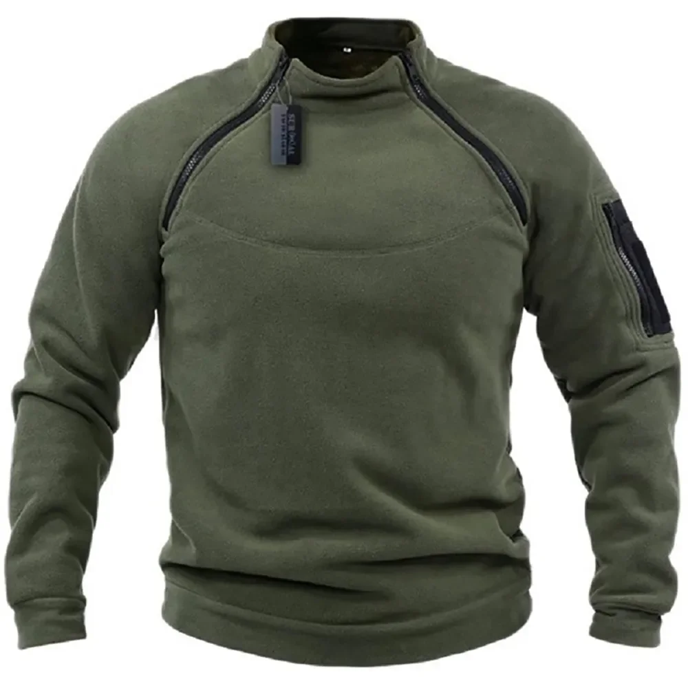 Sweat-shirt militaire d'hiver pour hommes, pull à fermeture éclair Smile, veste d'optique d'Agneau, document solide pour hommes, vêtements Streetwear, mode