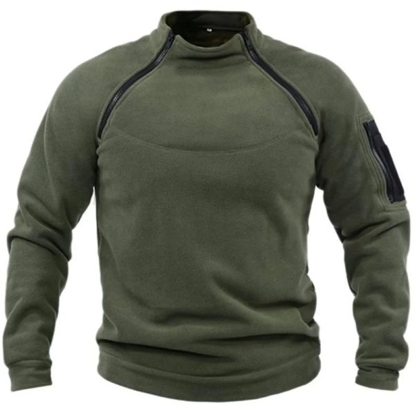 Sweat-shirt militaire d'hiver pour hommes, pull à fermeture éclair Smile, veste d'optique d'Agneau, document solide pour hommes, vêtements Streetwear, mode