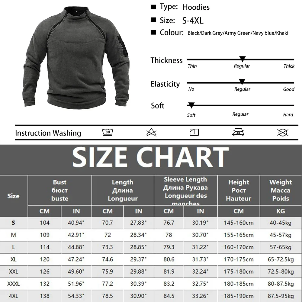 Sweat-shirt militaire d'hiver pour hommes, pull à fermeture éclair Smile, veste d'optique d'Agneau, document solide pour hommes, vêtements Streetwear, mode