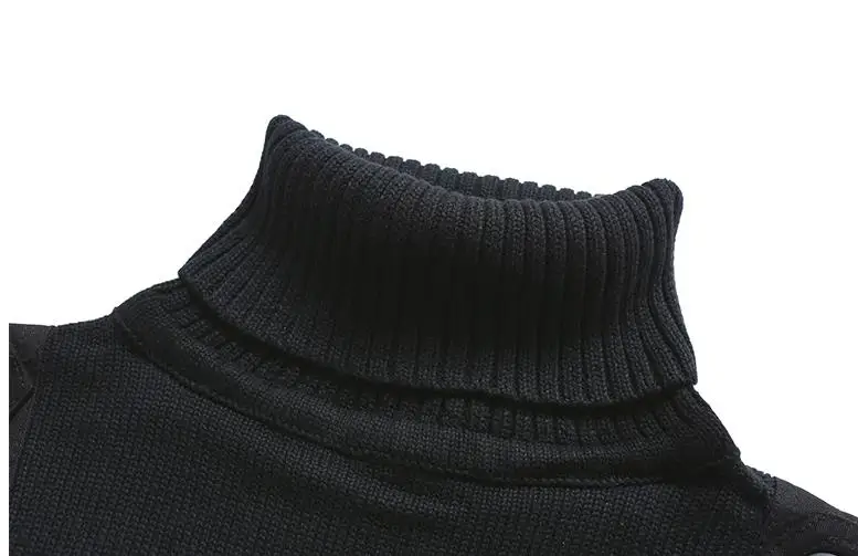 BONOMEGA-Pull Militaire à Col Haut pour Homme, Design Patch, Style Dull Armée, Décontracté, Optique, Automne Hiver