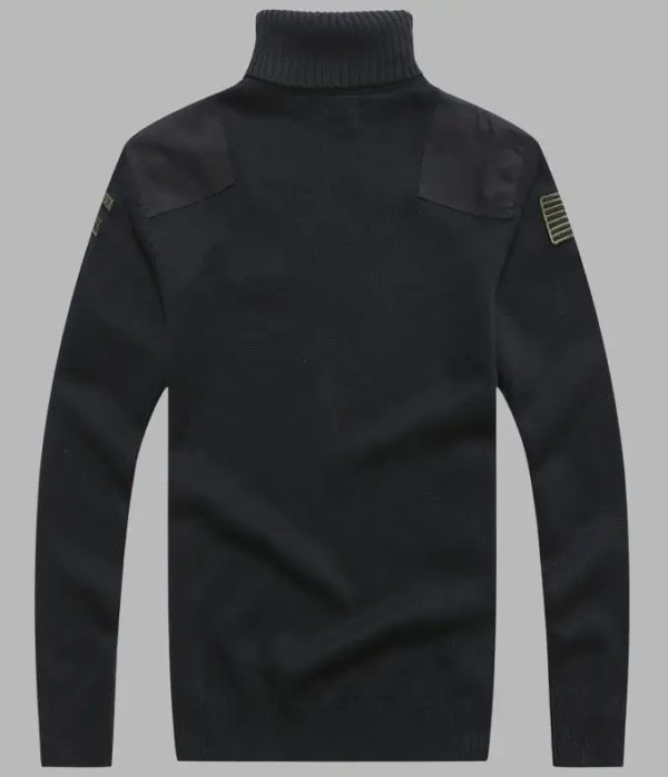BONOMEGA-Pull Militaire à Col Haut pour Homme, Design Patch, Style Dull Armée, Décontracté, Optique, Automne Hiver – Image 6
