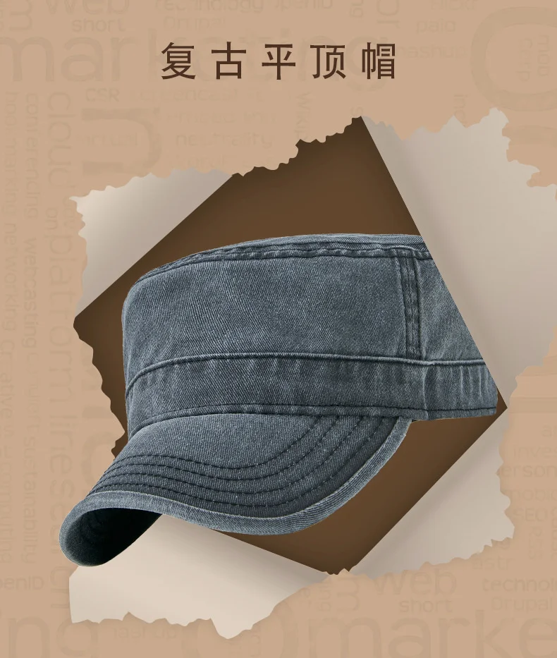 Chapeau de loisirs en pur coton pour homme et femme, casquette de soleil, style militaire, disponible en grande taille, 55-59cm, 60-65cm, collection printemps été 2023