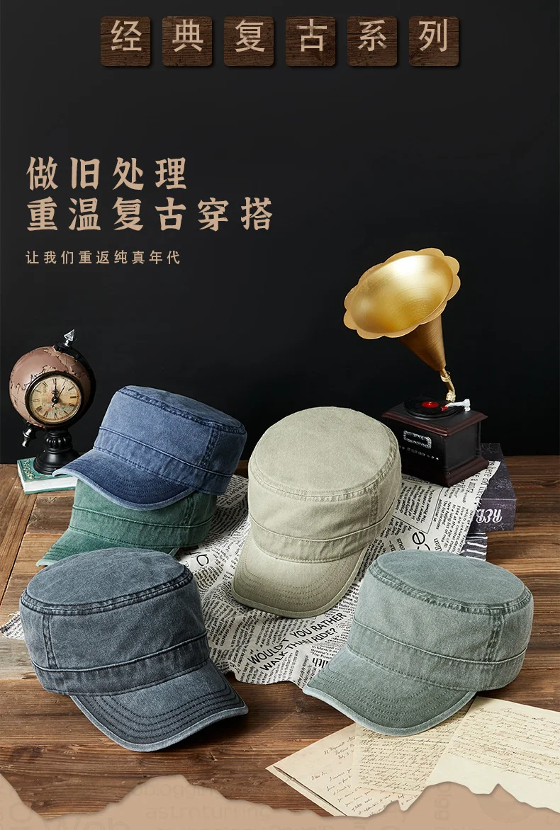Chapeau de loisirs en pur coton pour homme et femme, casquette de soleil, style militaire, disponible en grande taille, 55-59cm, 60-65cm, collection printemps été 2023