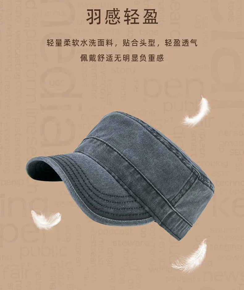 Chapeau de loisirs en pur coton pour homme et femme, casquette de soleil, style militaire, disponible en grande taille, 55-59cm, 60-65cm, collection printemps été 2023