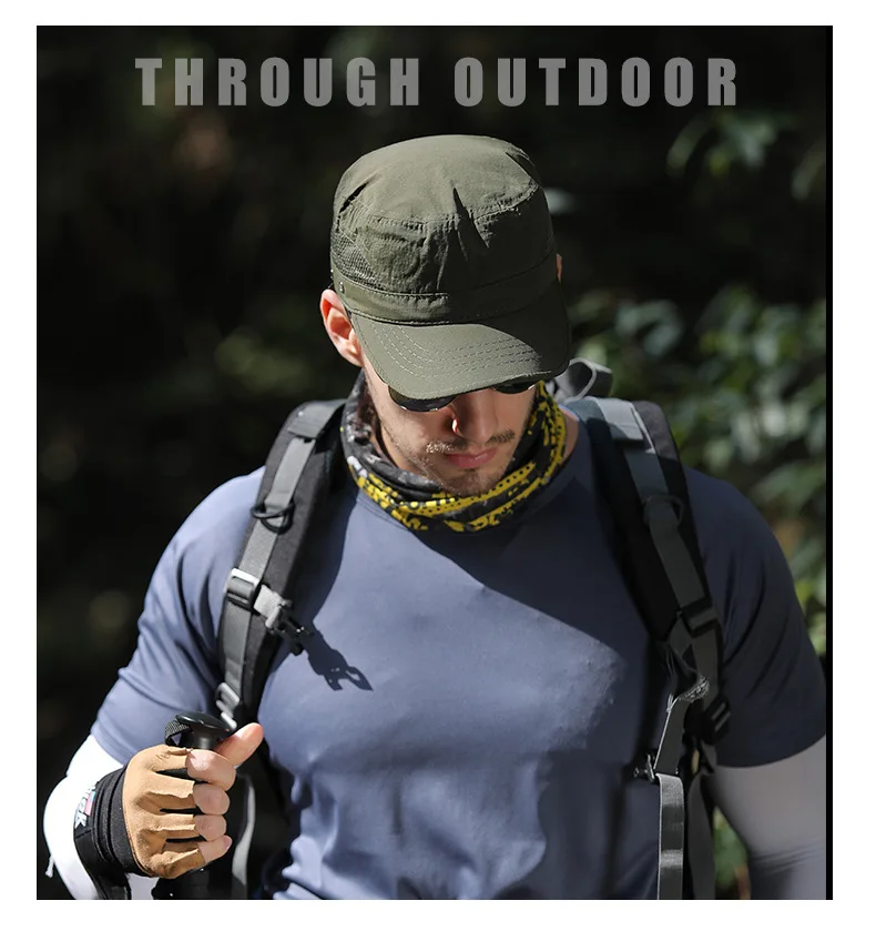 Casquette Militaire à Visière pour Homme, Chapeau de Camionneur, Réglable, Solide, Protection Solaire, Collection Printemps Été