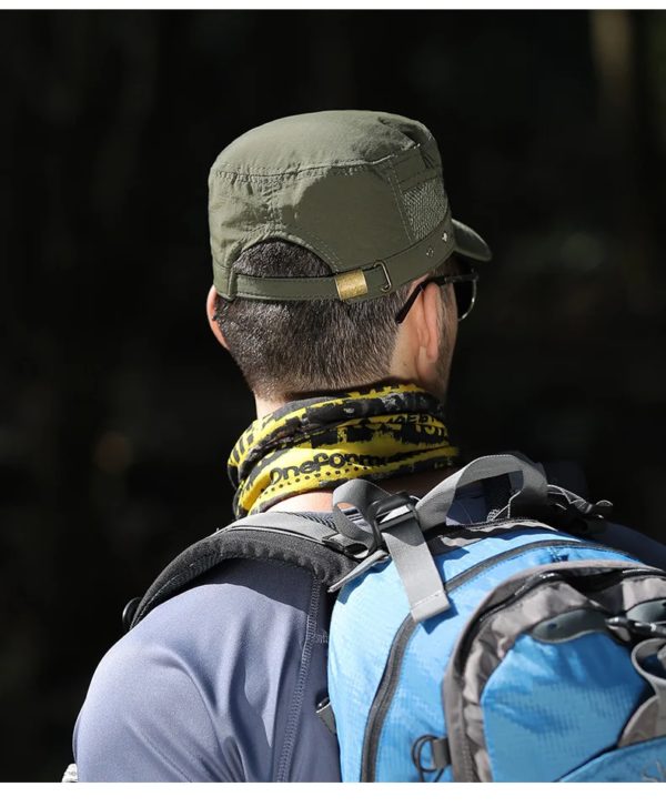 Casquette Militaire à Visière pour Homme, Chapeau de Camionneur, Réglable, Solide, Protection Solaire, Collection Printemps Été – Image 2