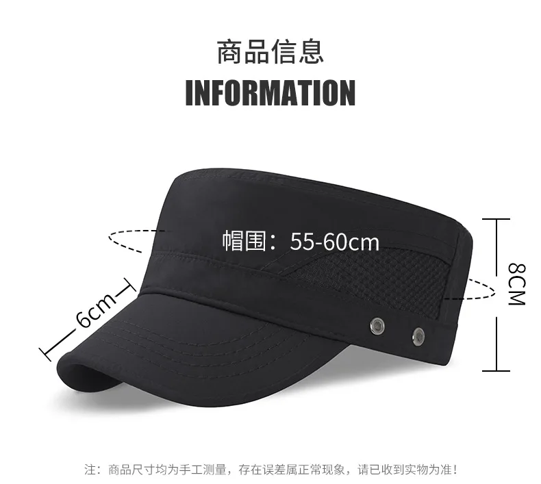 Casquette Militaire à Visière pour Homme, Chapeau de Camionneur, Réglable, Solide, Protection Solaire, Collection Printemps Été